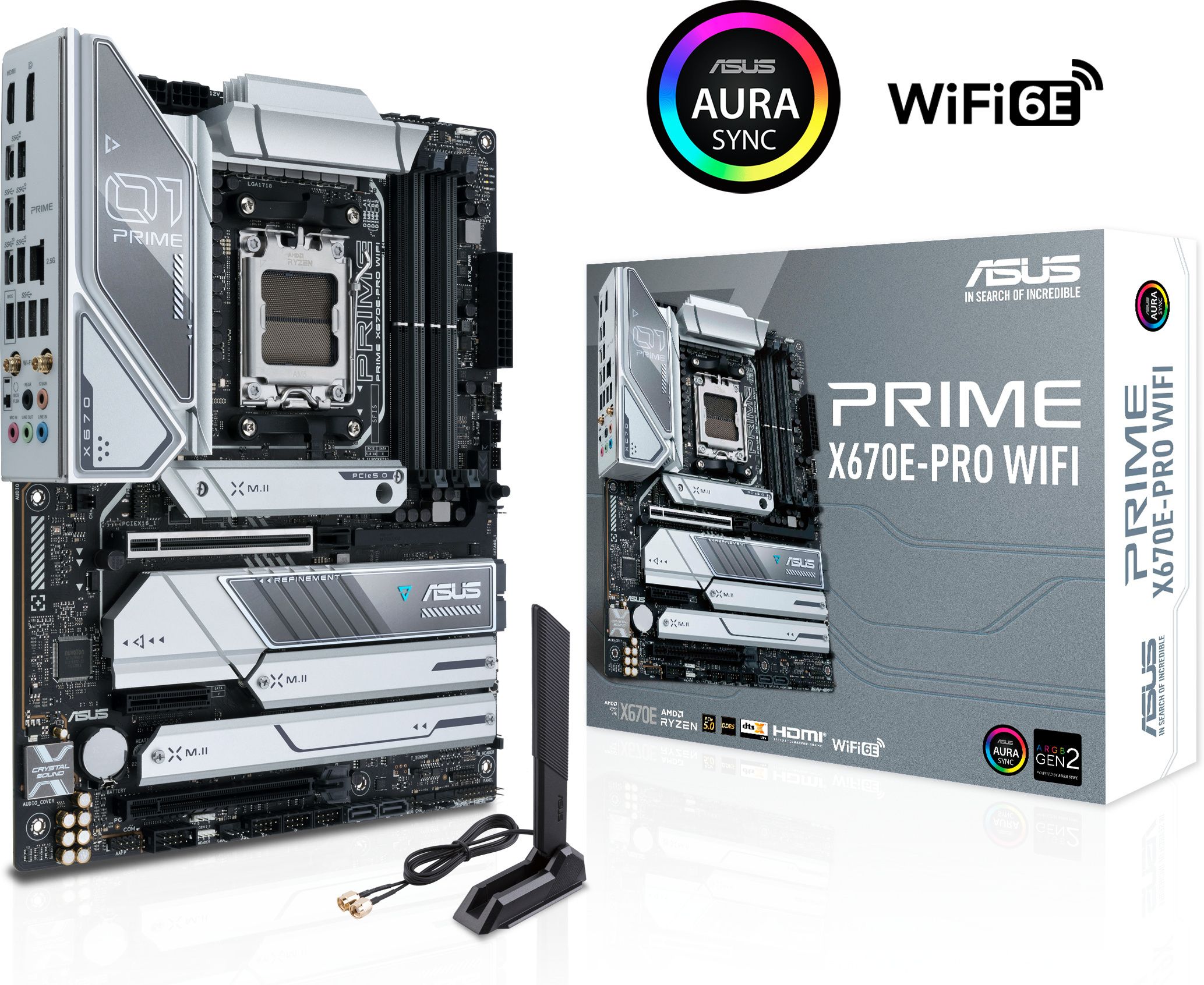 ASUS PRIME X670E-PRO WIFI AM5 ATX MB 4xDIMM DDR5 4xM.2 4xSATA